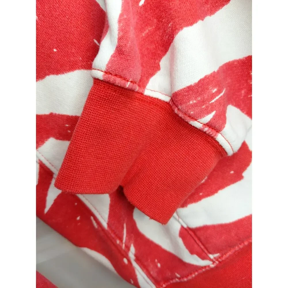 Nike Sportswear Club Fleece All Over Print Swoosh Hoodie Red/White Sm Scribble